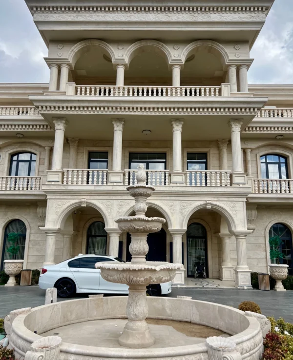 Lüks Villa Komple Traverten Cephe Tasarımı Ankara - Limra Doğal Taş Limra Doğal Taş Ankara lüks villa projesi komple traverten dış cephe mimari tasarımı.
