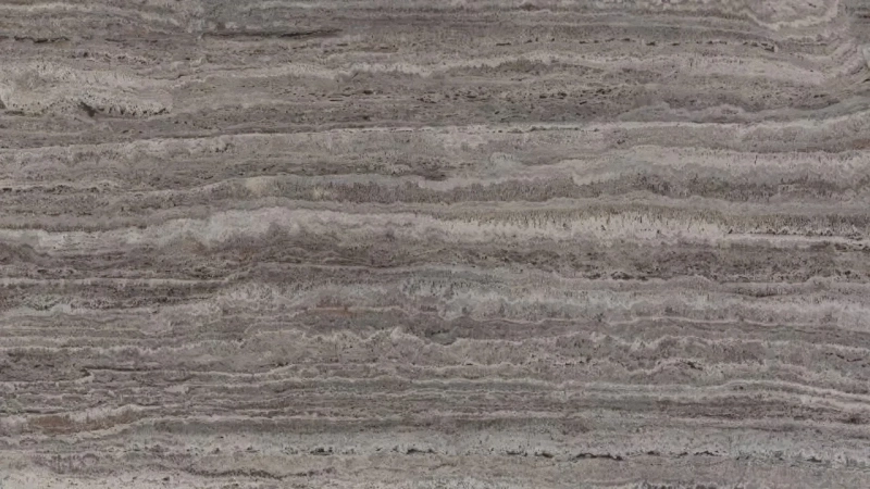 Limra Doğal Taş Silver Grey Traverten plaka uygulaması ve lüks gri traverten duvar kaplaması.
