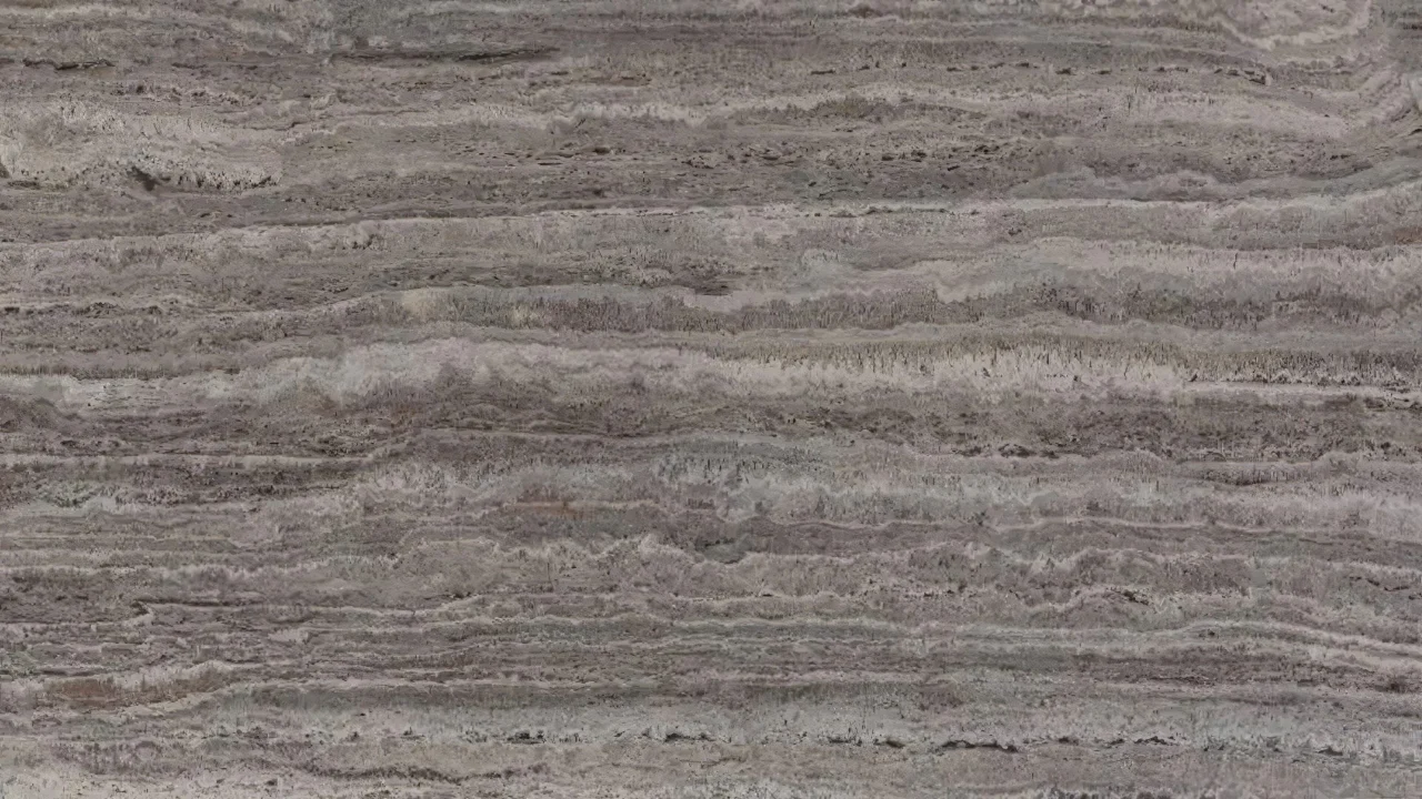Limra Doğal Taş Silver Grey Traverten plaka uygulaması ve lüks gri traverten duvar kaplaması.